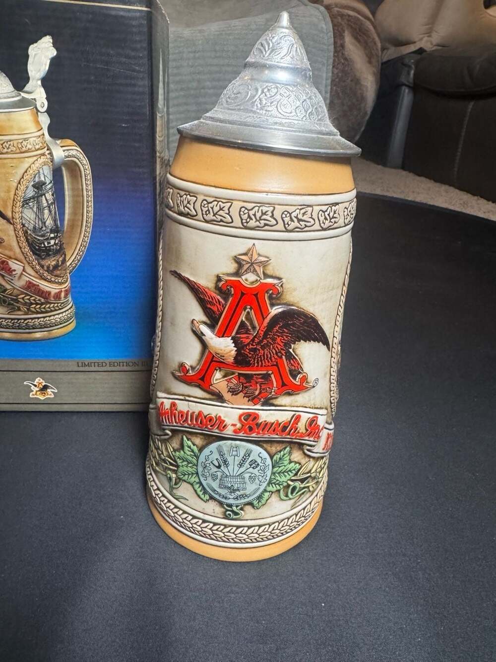 Budweiser Anheuser Busch Limited Edition "H" Series Lidded Beer Stein